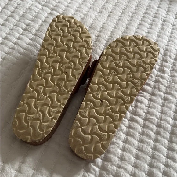 Birkenstock Madrid Big Buckle Brown and Gold - Picture 3 of 4